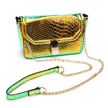 Snakeskin Shoulder Bag| Metallic