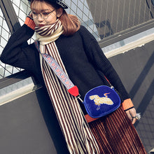 Mini Velvet Shell Bag | Blue