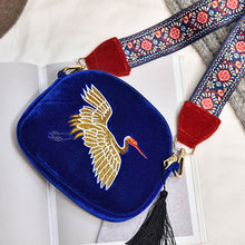 Mini Velvet Shell Bag | Blue